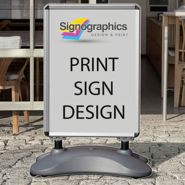 32mm Aluminum Profile Snap Board Round Corner Water Base Sidewalk Sign Customer Stopper Pavement Stand B1/B2