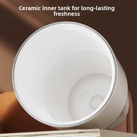 Nouvelle tasse thermos sous vide grande capacité avec double paille et revêtement en céramique, design minimaliste moderne pour utilisation en voiture
