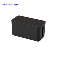 Boîte de gestion des câbles couvercle en bambou grand support organisateur de fils de stockage pour bureau à domicile TV ordinateur Hub USB pour couvrir cacher les fils d'alimentation