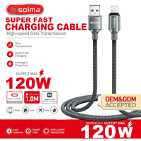 Câble de charge rapide USB certifié personnalisé 1M 2.1A pour iPhone 6 7 8 X XS XR 11 12 13 14 Téléphone portable Cuivre pur