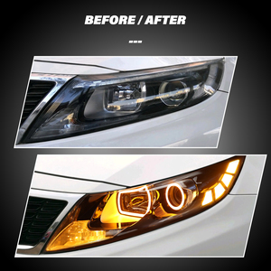 ชุดไฟหน้า LED สำหรับ Kia K5 TF 2011-2013ฮาโลเจนไปจนถึง KDM อัปเกรดสไตล์ด้วยแหวนนางฟ้าสีน้ำเงินปลั๊กอิน <span class=keywords><strong>N</strong></span>-Play - Product Image 4