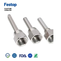 Industriële waterdichte thermokoppelbeschermhoes 304 roestvrij staal M27 2 binnen-/buitendraadjes Temperatuurmeting