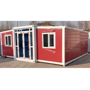 Lyroe Luxury Prefab Modular Red 40ft Expandable Container House Office Prefab Expandable Mobile Home With Toilet Bathroom