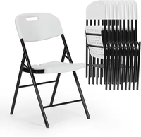 Großhandel Moderne Schlafzimmer- und Outdoor-Möbel: Günstige, Einfache, Tragbare Weiße Edelstahl-Klappstühle und Esstische für Fitness, Schule und Partys