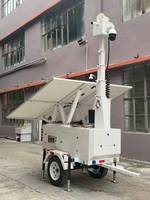 ENERGYFIT C600-7M Menara Kamera CCTV Portabel Trailer Keamanan Tenaga Surya Mobile dengan Penyimpanan NAS