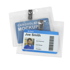 <span class=keywords><strong>Porta</strong></span> <span class=keywords><strong>Badge</strong></span> per carta d'identità personalizzato di prossimità flessibile trasparente orizzontale in PVC <span class=keywords><strong>con</strong></span> <span class=keywords><strong>clip</strong></span> - Product Image 3
