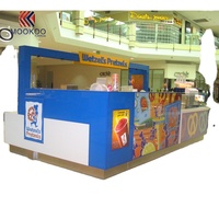 Hot Selling Customized Shopping Mall Food Booth Fast Food Kiosk Design