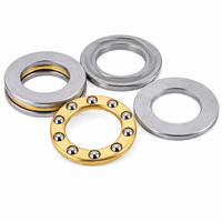 Rodamiento de Bolas de Empuje Plano F7-15M 7x15x5mm, Rodamientos de Bolas Axiales Miniatura de Alta Velocidad y Precisión, de Acero Cromado