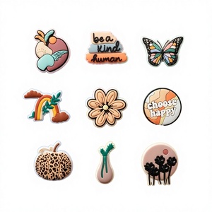Custom PVC Rubber Minimalist Style <b>Shoe</b> Charms Buckles Clogs PVC butterfly Flower Vase <b>Decorations</b> Eco-Friendly Vietnam - Product Image 3