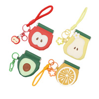 Yy Pu Lederen Fruit Ring Etui Cosmetische Lipstick Tas Make-up Tas Klein Juwelendoosje Ring PU Lederen Ring Oorbellen Opbergtas