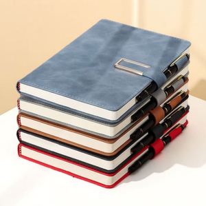 2026 Personalised A5 Custom New Design Luxury Pu Leather Hardcover Loose-Leaf Cover Magnetic Buckle <b>Notebook</b> Business - Product Image 4
