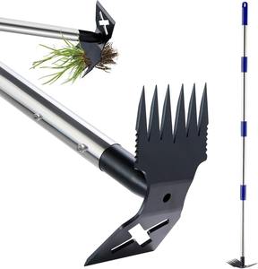 Custom Weed <b>Puller</b> <b>Tool</b> with Handle Weed Remover Weeding <b>Tool</b> Heavy Duty Manual Weed Rake and Garden Hoe Gardening Weeder <b>Tool</b> - Product Image 1