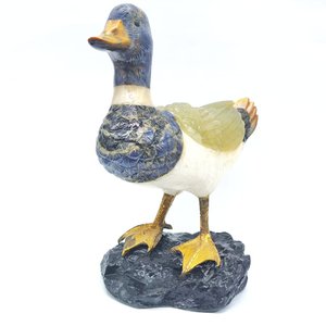 แฟนซีสวิสเทคโนโลยีบราซิลหินดิบหินโมรา/เขียวใหม่หยก/Dumortierite เป็ดประดับสีสันสำหรับของขวัญ - Product Image 2