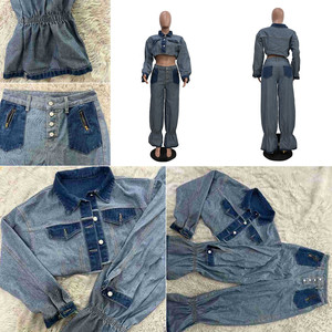 Conjuntos de Mezclilla de Alta Calidad TS1319 para Mujer, Conjunto de Dos Piezas de Manga Larga y Jeans, Conjuntos Casuales de Ropa Urbana para Chicas - Product Image 6