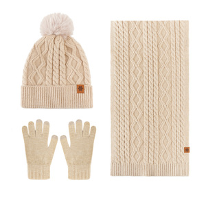 <span class=keywords><strong>Ensemble</strong></span> de 3 pièces de haute qualité : <span class=keywords><strong>bonnet</strong></span> en tricot <span class=keywords><strong>pour</strong></span> <span class=keywords><strong>femme</strong></span>, protection des oreilles, écharpe et gants, <span class=keywords><strong>pour</strong></span> l'hiver - Product Image 2
