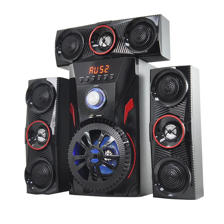 Alto-falante de home theater para computador, venda quente de alto-falante com sistema de hi-fi, som alto, subwoofer, graves pesados, bluetooth, usb, aux, computador fm, 3.1