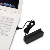 Pembaca Kartu Magnetik Mini USB Magtek Dua Arah Tiga Jalur MSR003G untuk Windows/Android/Linux