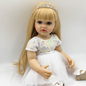 Yeezwood 55Cm réaliste corps doux grande fille poupées 3D peinture peau Bebe comme un vrai bambin Reborn poupée jouets - Product Image 4