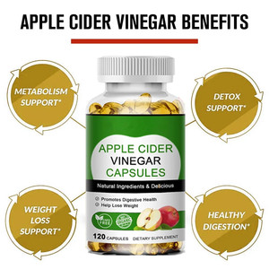 โอลิลี่สลิมมิ่งแคปซูลสำหรับผู้ใหญ่ไม่ใช่สำหรับหญิง<span class=keywords><strong>ตั้ง</strong></span><span class=keywords><strong>ครรภ์</strong></span>น้ำส้มสายชูแอปเปิ้ลไซเดอร์ - Product Image 3