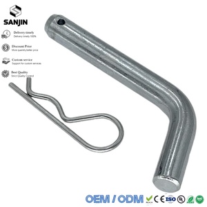 <span class=keywords><strong>Goupille</strong></span> et clip de remorquage de 5/8 pouces de diamètre, composants de remorquage avec finition zinguée, adaptés aux grandes tondeuses à gazon, tracteurs et chariots - Product Image 3