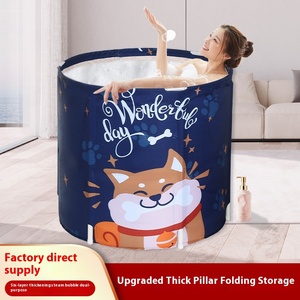 Secchio da Bagno <span class=keywords><strong>Pieghevole</strong></span> Cielo Stellato Blu, Gonfiabile Senza Plastica per Casa, per Neonati e Adulti, Imbottito in Cotone per il Massimo Comfort - Product Image 2