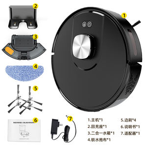 Aspirateur robot LDS Slam Navigation en plastique, contrôle par application, vidage automatique des saletés, écologique, serpillière en polaire, extérieur, garage, sec - Product Image 6