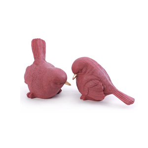 Figuritas cardinales, figuras de estatua de pájaro rojo de resina para decoración navideña y estacional - Product Image 2