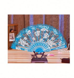 Abanico de Encaje para Mujer, Elegante, de Algodón, Hecho a Mano, de Seda, Abanico Plegable para Boda - Product Image 1