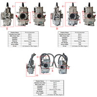 Karburator Motor TM 24 28 30 32 34 38mm Mikuni Flat Slide untuk Yamaha Honda Kawasaki Mesin Motor 2/4-Tak