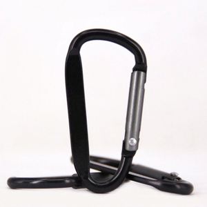 Custom Logo Aluminum D Shaped Carabiner Keychain Two Tone Spring Snap <b>Hook</b> <b>Clip</b> for Outdoor Event Giveaways - Product Image 4