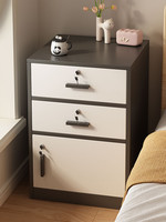 Armoire de rangement de chevet minimaliste moderne avec serrure multifonctionnelle et bureau intégré au pied de lit