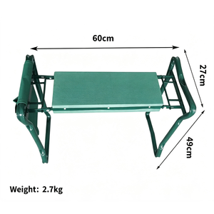 Banco y Asiento Plegable 2 en 1 para Jardín, con Estructura Metálica Resistente, Taburete de Jardinería para Plantar, Desherbar y Mantener el Jardín - Product Image 4