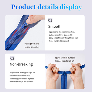 Sipers 5 de Color Personalizado #   Cremallera de alta resistencia en rollo de 200m para bolsas pequeñas, estuches de lápices, cadena larga en rollo - Product Image 5