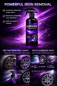 สเปรย์กำจัดคราบเหล็ก LUNOVATE 500 มล. แบบใส ออกฤทธิ์เร็ว ทำความสะอาดล้ำลึก สำหรับล้อรถยนต์ ระบบเบรก และพื้นผิวสี - Product Image 4
