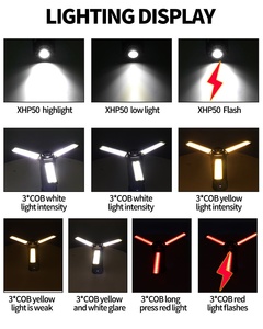 Nouvelle Lampe de Camping Télescopique COB Transfrontalière, Lampe de Travail LED Pliable Multifonctionnelle d'Extérieur avec Aimant Rotatif et Étanche pour Voiture - Product Image 2