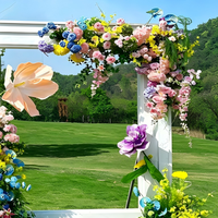 Cadre géant de fleurs artificielles – Décoration murale artistique, cadre floral de luxe personnalisé pour mariage, événement, centre commercial, maison, jardin, fête
