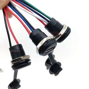 USB Type-C гнездовой разъем <span class=keywords><strong>2</strong></span>-Pin PH <span class=keywords><strong>2</strong></span>,0 блокирующая панель монтажный водонепроницаемый разъем для зарядки порт 5 В светодиодное освещение жгут проводов - Product Image 5