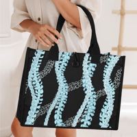 Sac de week-end de haute qualité avec fermeture à bouton, grande capacité de rangement, sac fourre-tout, imprimé hawaïen Puakenikeni Lei, sac de shopping en lin