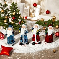 Ornement de Noël en résine époxy, art populaire du Père Noël, sculpture artistique, design personnalisé, lumières de Noël, décoration de la maison