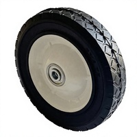 Nouvelles roues en caoutchouc massif Lutian 8''x1.5'' avec roulement simple - Garantie de 6 mois pour chariot à main, chariot à sacs et tondeuse à gazon