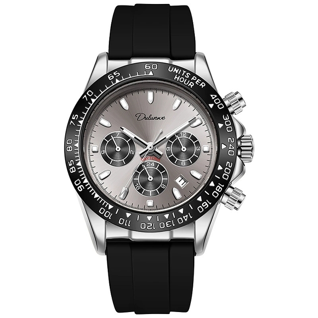 Dulunwe New Sporty Three-Eye Dial Mechanical Automatic Watch, Military-Grade Waterproof Men'S Watch, High-End Luxury Timepiece