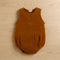 Keli Bear Unisex Lässiger Winter-Strampler aus Bio-Baumwolle mit Kurzen Ärmeln und Knopfverschluss für Mädchen Indien