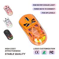 Souris de jeu sans fil 3600 DPI, 5 niveaux d'éclairage RGB transparent, trois modes, 2,4 GHz, filaire, type C, rechargeable, 95 g, vente en gros OEM