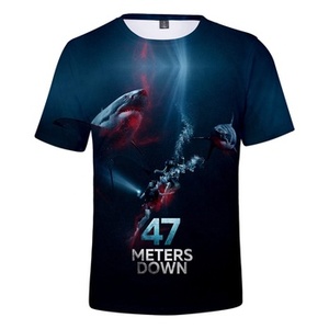 Top vente 2024 nouveau Design série TV chaude <span class=keywords><strong>47</strong></span> mètres vers le bas t-shirt en gros numérique Sublimation imprimé 3D t-shirt - Product Image 3