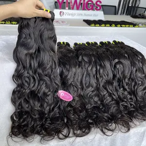 Bundel gelombang air Peruvian dan rambut manusia Brasil grosir rambut manusia Virgin kutikula bundel jalinan rambut vendor dalam jumlah besar