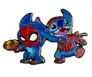 Stitch pin-2 polegadas de lapela, pinos de esmalte de liga de zinco, presente bonito de alienígena azul - Product Image 1