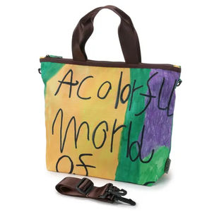 Bolso de mano de fibra de poliéster personalizado con estampado para mujer, el último bolso de moda con bolsillos con cremallera - Product Image 2