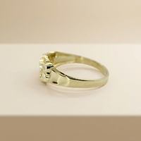 Bague en laiton plaqué or 14 carats style hip-hop avec pépite d'or, pour couple, cadeau de mariage et de fiançailles, Europe et Amérique