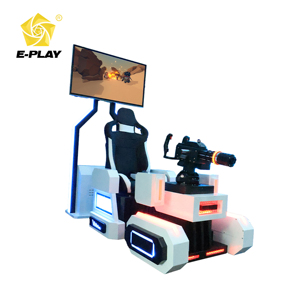 Simulateur de cinéma VR 9D Crazy Gatling, lunettes VR 3D, construction en fibre de verre et métal pour parcs d'aventure intérieurs, utilisation en aéroport - Product Image 2
