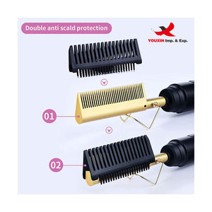 Plancha de Pelo Portátil FENGFLY de Bajo Precio para Viajes, Cepillo Alisador de Barba Anti-Escaldaduras, Plancha de Pelo de Alta Calidad - Product Image 2